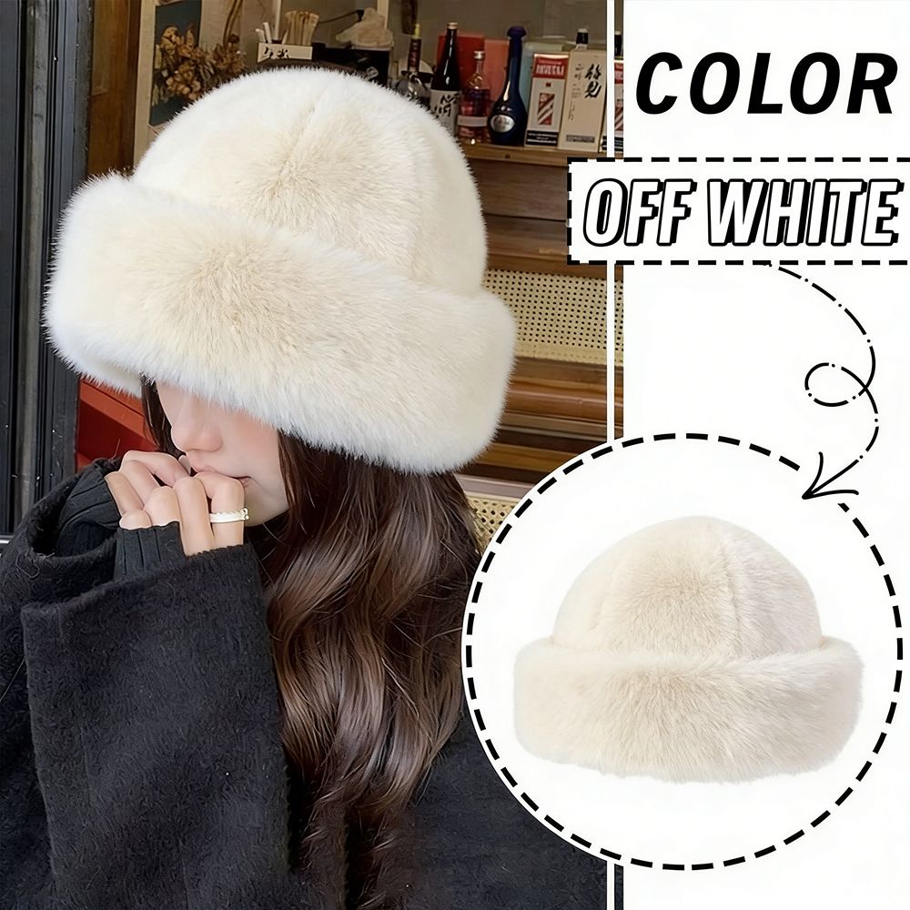 2 In 1 Ladies Faux Mink Fur Hat + Scarf Set  Women Fluffy Hats Fluffy scarves White Hat Scarf Winter Hat and scarf Set