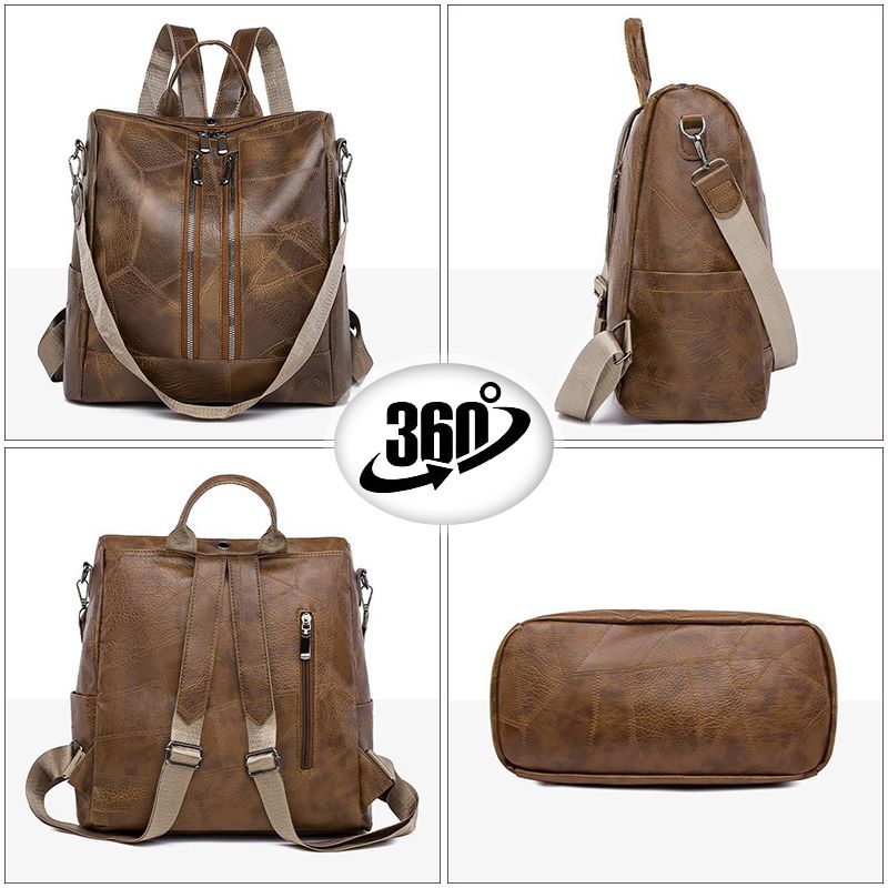 New Arrival Ladies Backpack Bags Women Black PU Synthetic Leather Bag School Bag