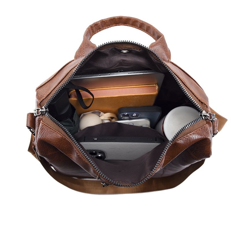 New Arrival Ladies Backpack Bags Women Black PU Synthetic Leather Bag School Bag