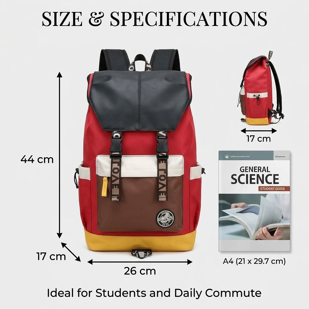 Men Backpack Large Capacity Bags Trendy Student Backpack Contrasting color School Bag Travel Bag