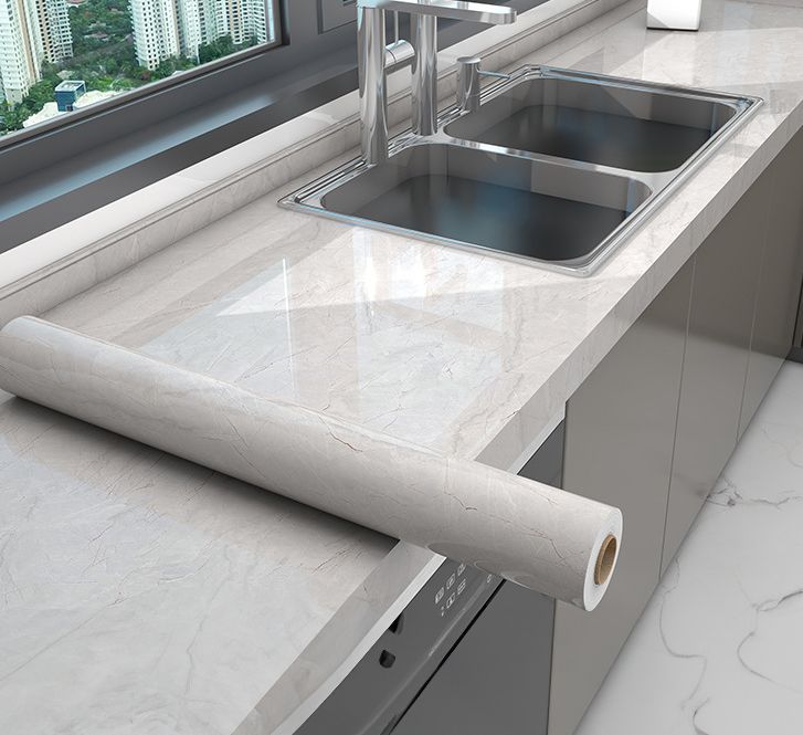 Glossy Self-Adhesive Removable Wallpaper peel and Stick Wallpaper- Vinyl Contact Paper for Countertops, Cabinets, Furniture