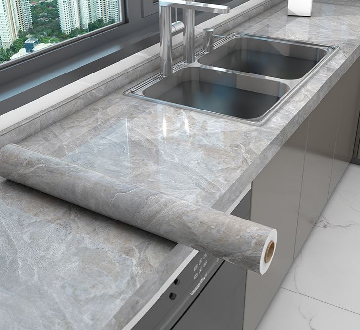 Glossy Self-Adhesive Removable Wallpaper peel and Stick Wallpaper- Vinyl Contact Paper for Countertops, Cabinets, Furniture