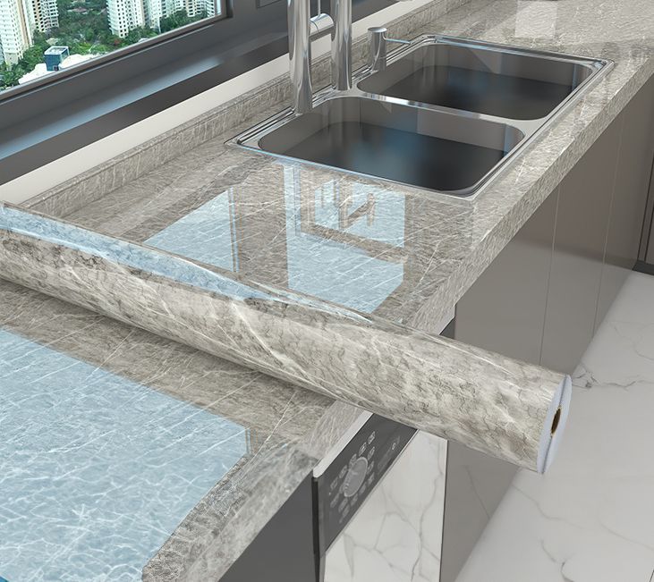 Glossy Self-Adhesive Removable Wallpaper peel and Stick Wallpaper- Vinyl Contact Paper for Countertops, Cabinets, Furniture