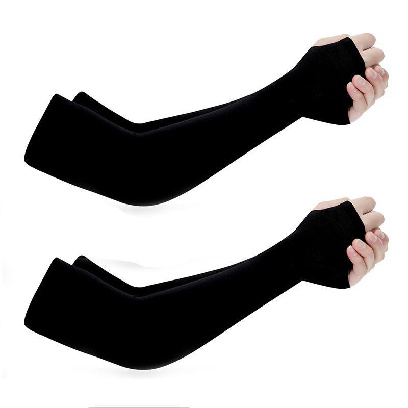 2 Pairs Arm Sleeves UV Protection Breathable UPF 50 Long Sleeves Ice Arm Covers for Men Women Girl Adult, Cooling Sleeve Cover for Outdoor Sports