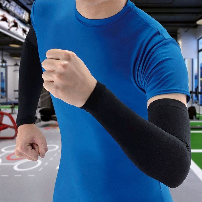 2 Pairs Arm Sleeves UV Protection Breathable UPF 50 Long Sleeves Ice Arm Covers for Men Women Girl Adult, Cooling Sleeve Cover for Outdoor Sports