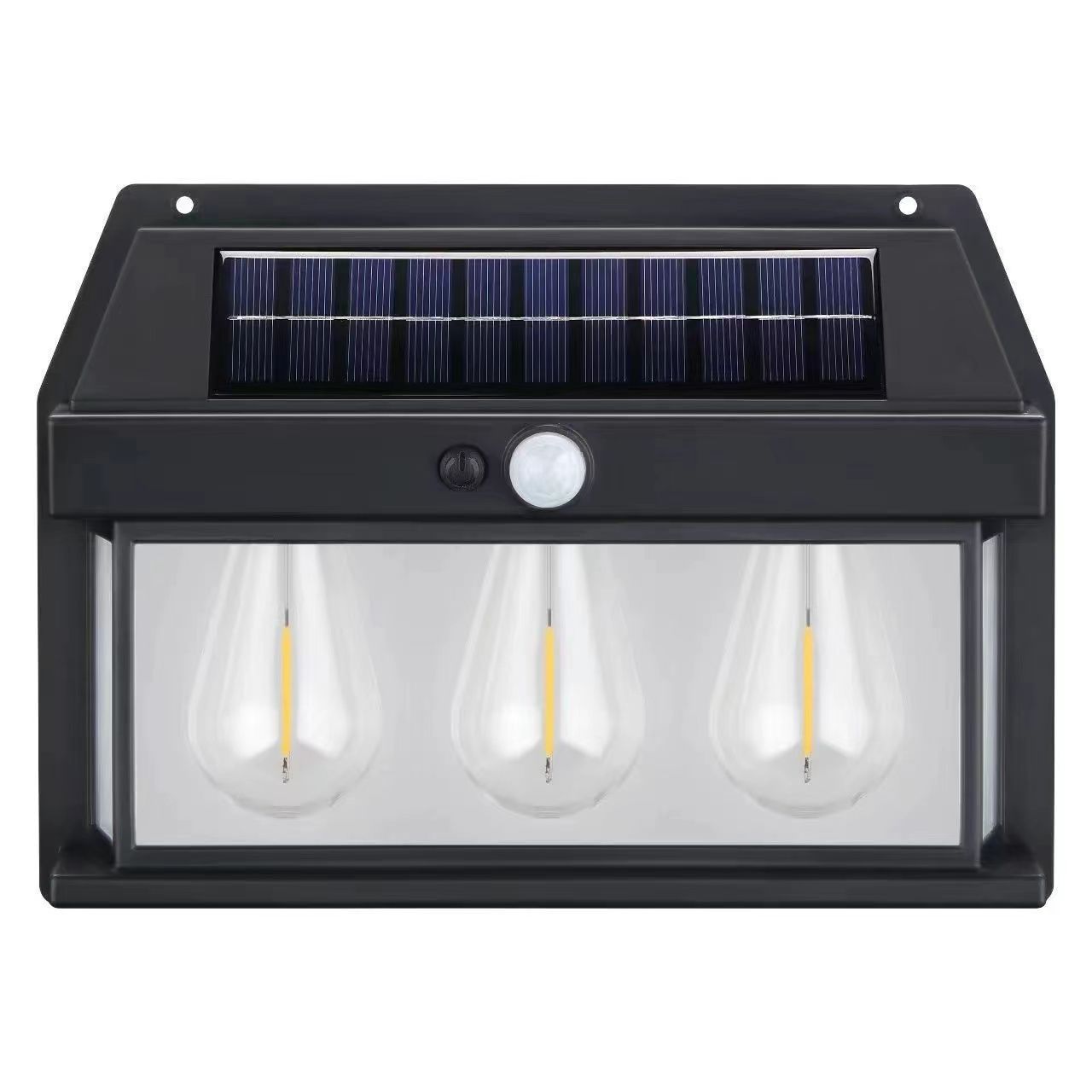 Solar outdoor wall lamp human body induction three mode tungsten wall lamp garden villa courtyard night light rain proof