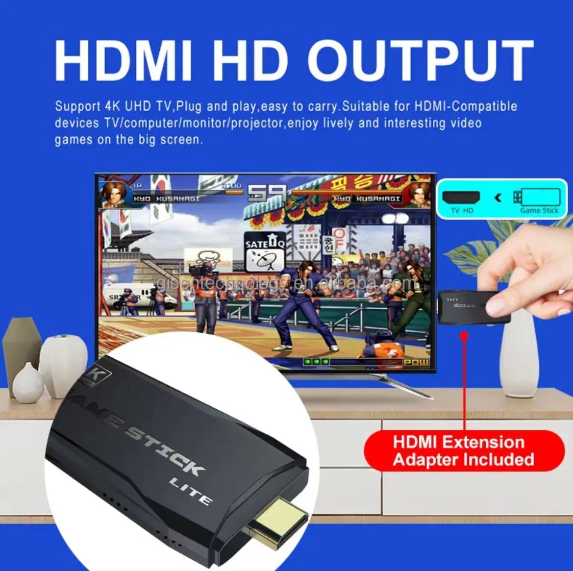 One factory M8 64G game console HDMI home TV game console cross-border wireless controller dual player arcade high-definition retro game console