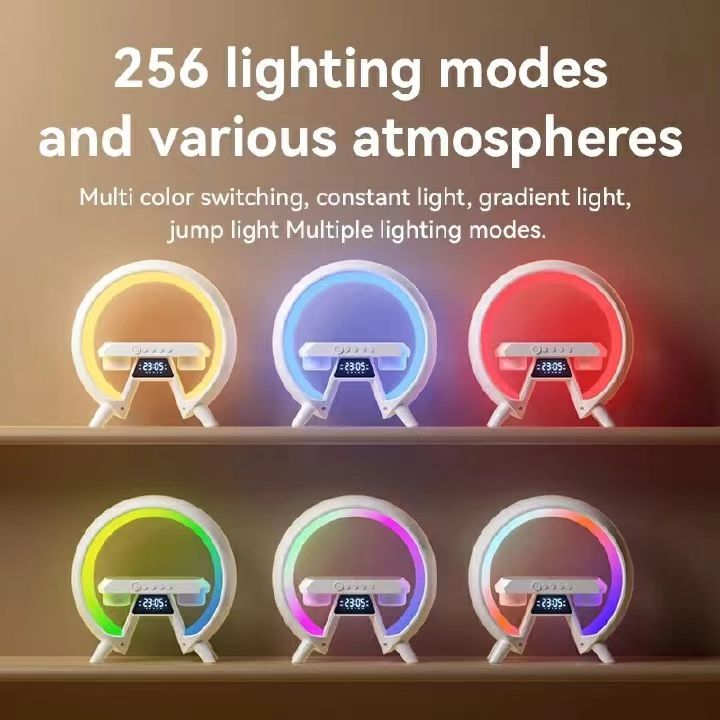 One factory Bluetooth audio New large GX63 private model cross-border mobile phone wireless charging clock night light dual speaker Bluetooth audio