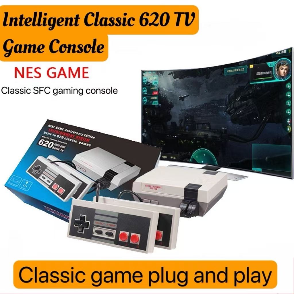One factory  Wired NES620 handheld game console classic nostalgic two player fight retro home FC machine
