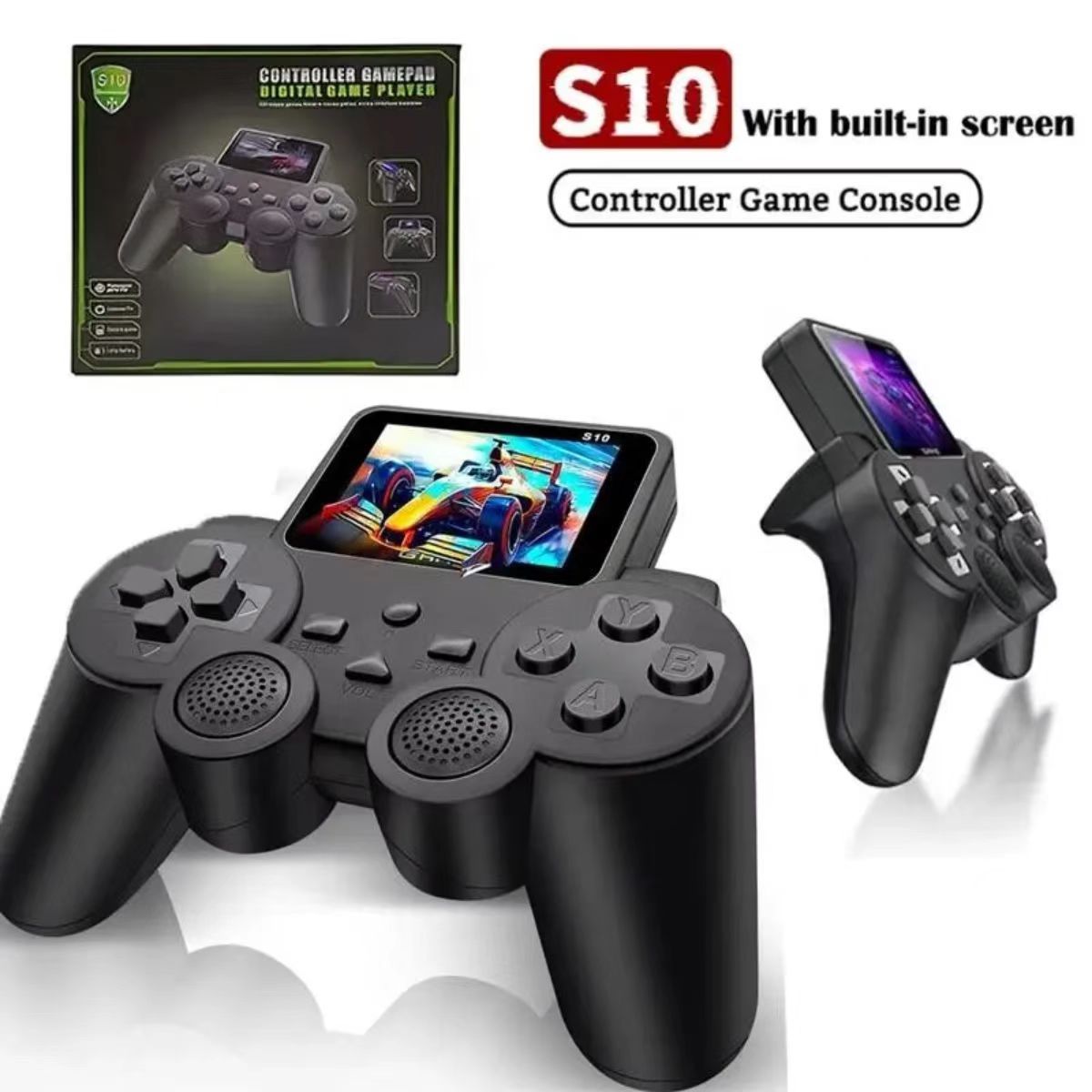 One factory  S10 joystick handheld game console retro nostalgic classic arcade game two player fight mini handheld console