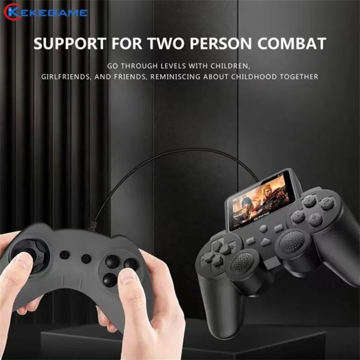 One factory  S10 joystick handheld game console retro nostalgic classic arcade game two player fight mini handheld console