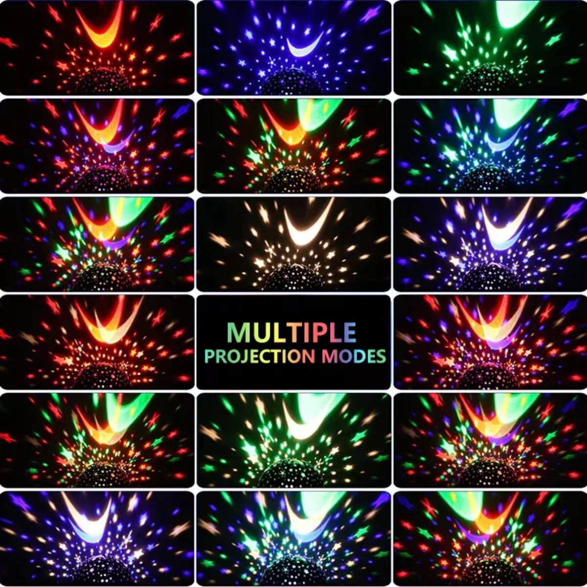 Bluetooth speaker stage light Christmas projection light Colorful crystal magic ball music flash KTV dazzling atmosphere light