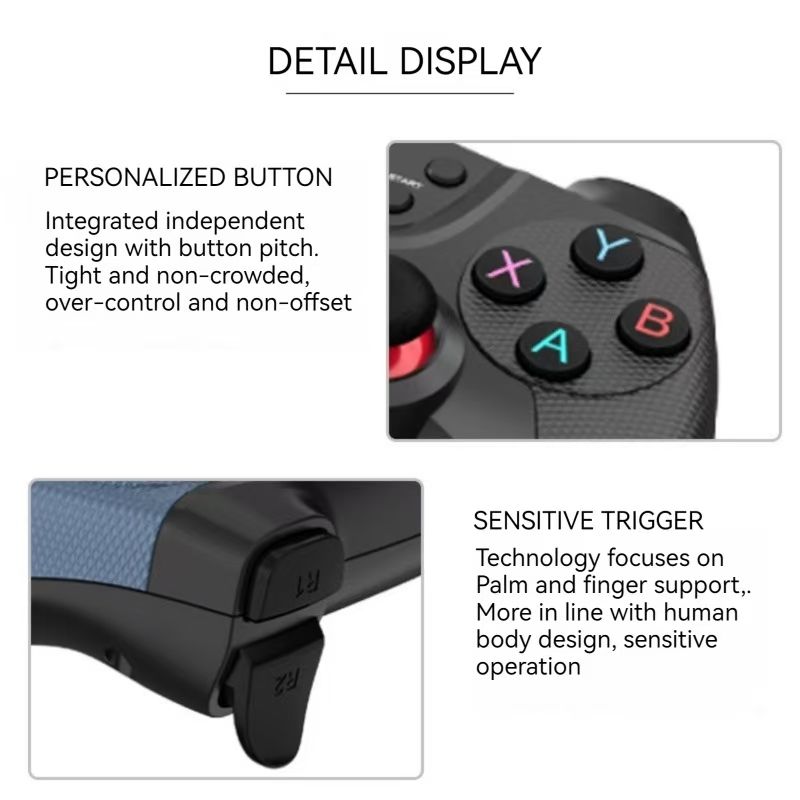 One factory Emuelec Android TV Box Game Stick 2.4G Computer Wireless Controller Double player One to Two Charging Model