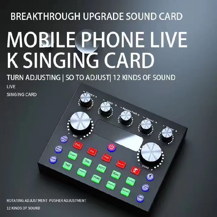 Cross-border BM800 condenser microphone V8 sound card mobile phone and computer anchor karaoke recording live broadcast stand set