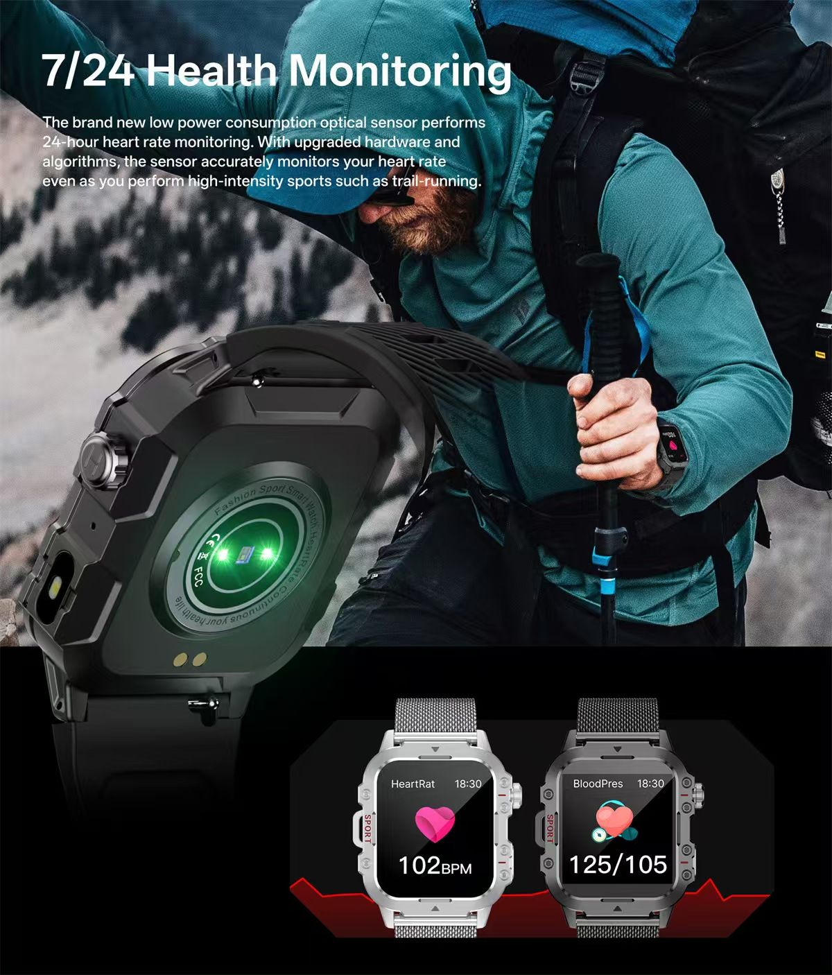One factory New Men's & Women's Sports Smart Watches Music Player Calorie Fitness Smartwatches Tracker Multiple Modes Compatible With Android/IOS Phones