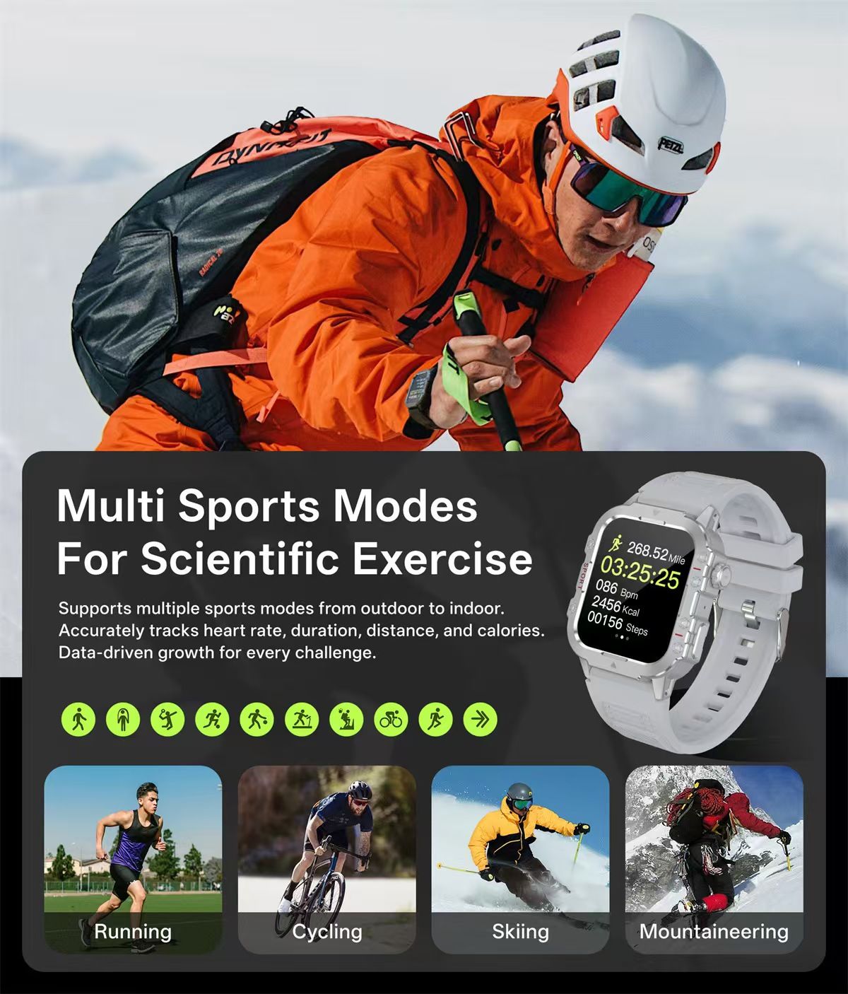 One factory New Men's & Women's Sports Smart Watches Music Player Calorie Fitness Smartwatches Tracker Multiple Modes Compatible With Android/IOS Phones