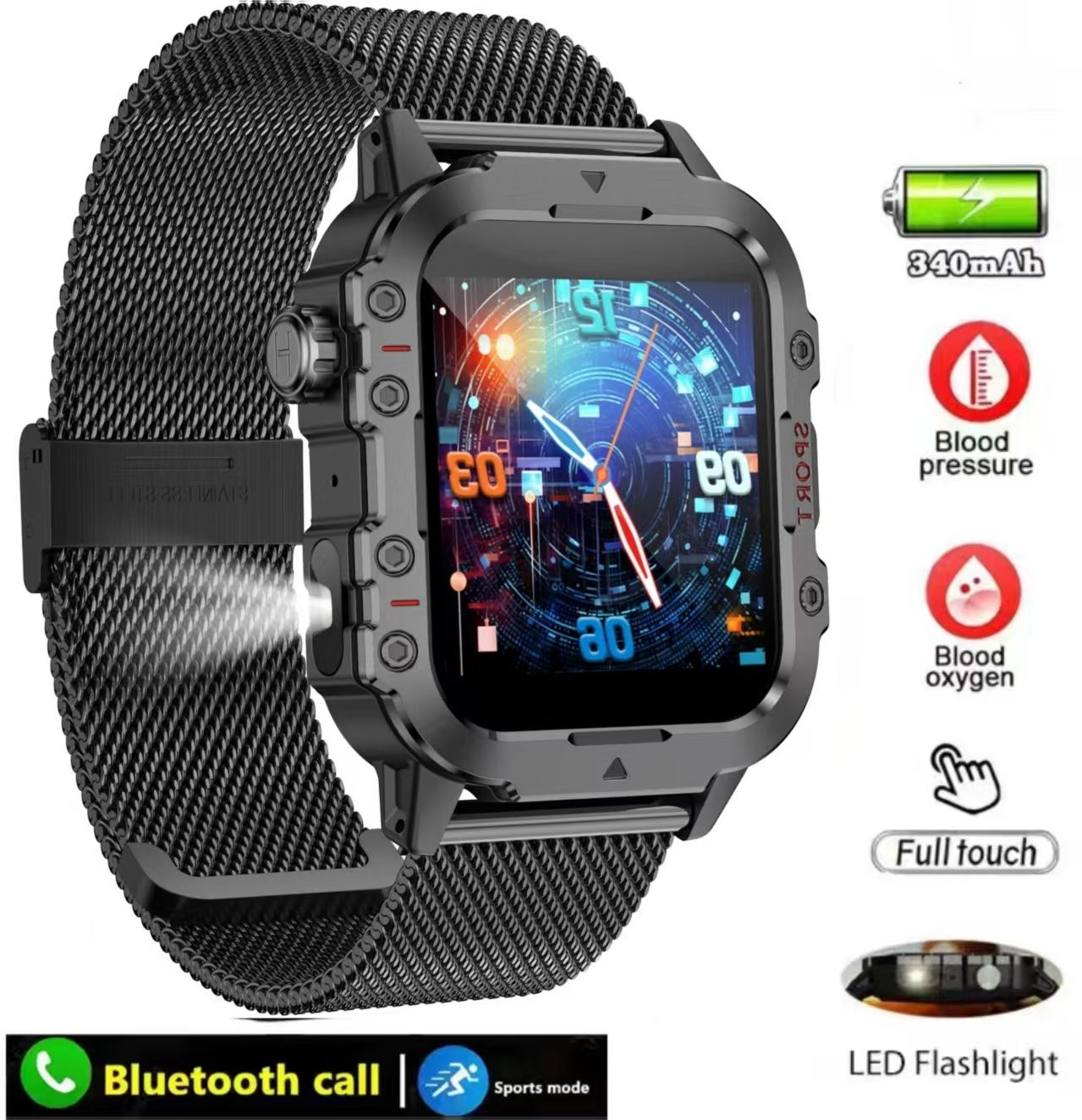 One factory New Men's & Women's Sports Smart Watches Music Player Calorie Fitness Smartwatches Tracker Multiple Modes Compatible With Android/IOS Phones