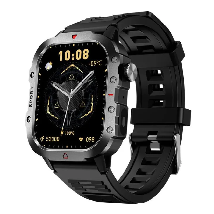 One factory  Smart Watch Outdoor mountaineering Fitness Sports Smart Watch For Men  Smartwatches With Flashlight Touch Screen Waterproof Watches BT Call Wrist Watch Men Sports Watch Kids Digital Watch