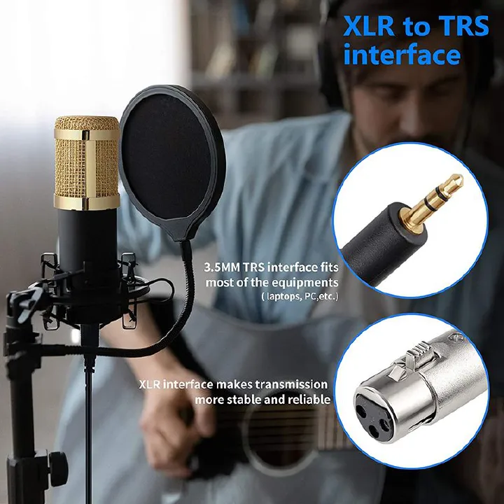 One factory  Ready Stock V8s Sound Card + BM800 Mic Set Condenser Microphone Live Sound Card Bluetooth Audio Interface Studio Streaming Recording for Phone PC