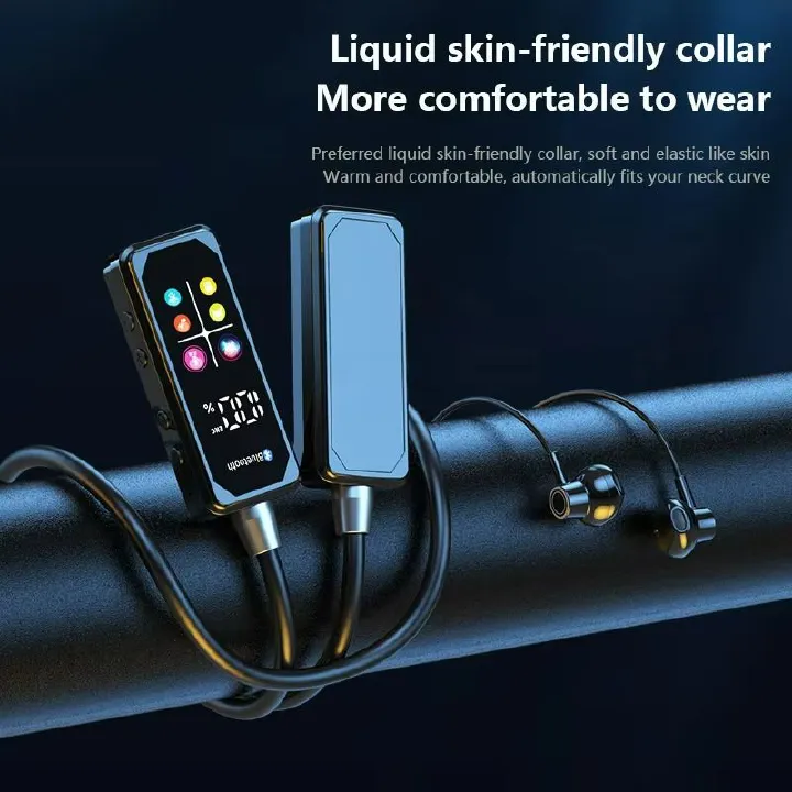 One factory new digital neck hanging wireless sports Earphones Bluetooth earphones for sports ultra long battery life standby ear return monitoring card insertion noise reduction comfortable