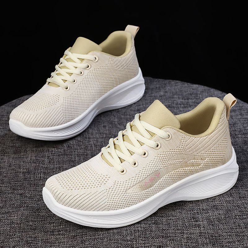 Women's shoes casual sports shoes ladies' breathable fly woven shoes girls fashion athletic shoes running shoes students shoes sneaker gym