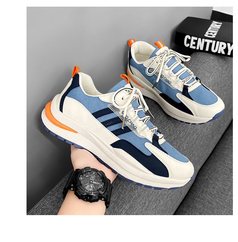 Men's shoes Breathable mesh sneakers Boys soft sole light casual sports shoes Daddy running shoes student athletic driving shoes