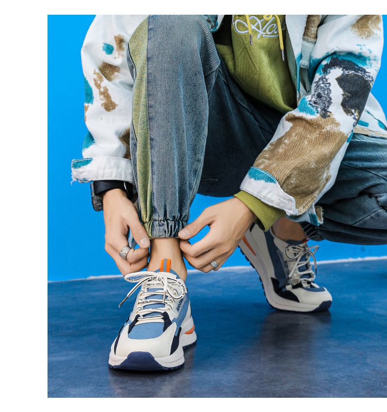 Men's shoes Breathable mesh sneakers Boys soft sole light casual sports shoes Daddy running shoes student athletic driving shoes