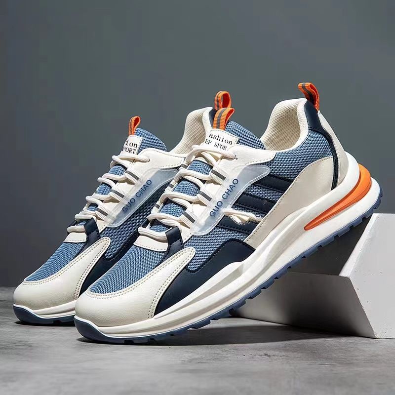 Men's shoes Breathable mesh sneakers Boys soft sole light casual sports shoes Daddy running shoes student athletic driving shoes