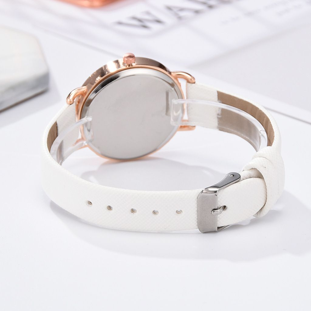 2pcs/set Women's simple pink PU fashion belt watches watch +  bracelet classic quartz watch girls fashion accessories gift sets
wrist watches