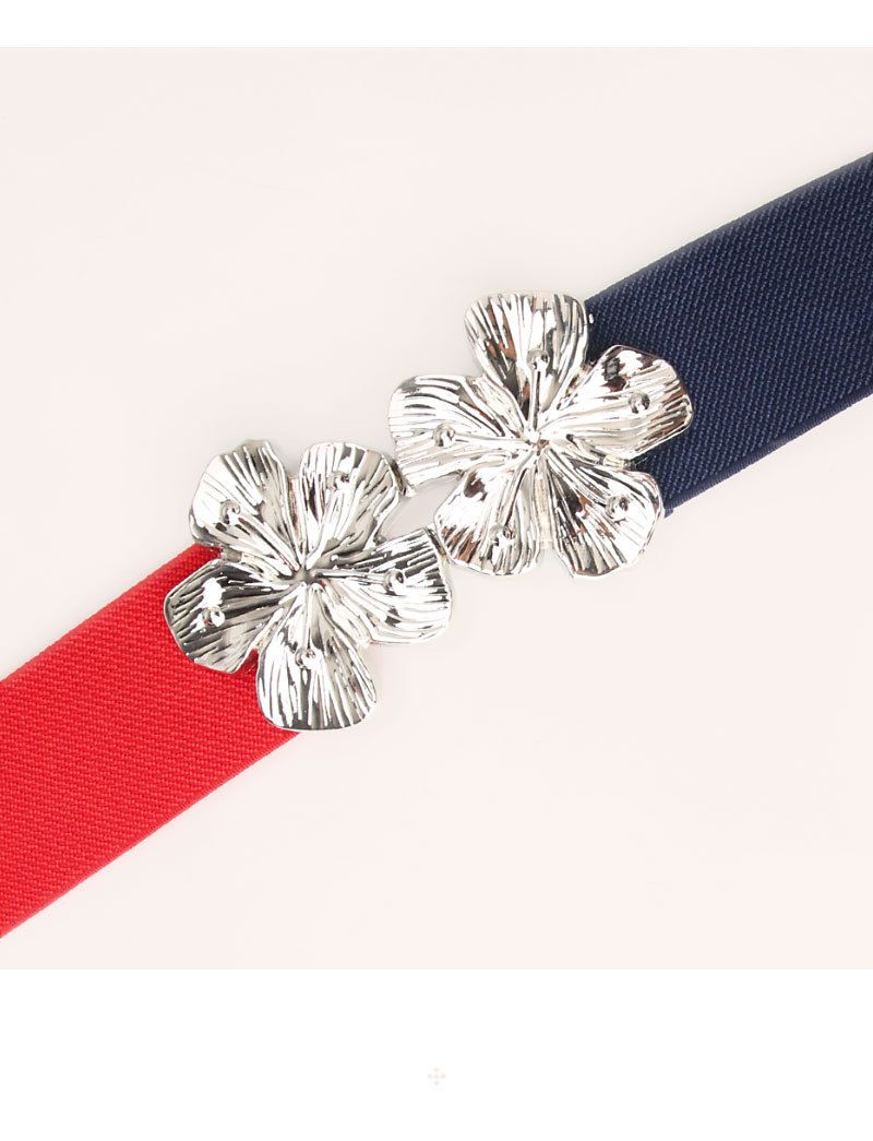 Women's Fashion Floral Buckle Belts Ladies Elastic Belt Girls Decorative dress Coat Belt Ladies waist waist belt