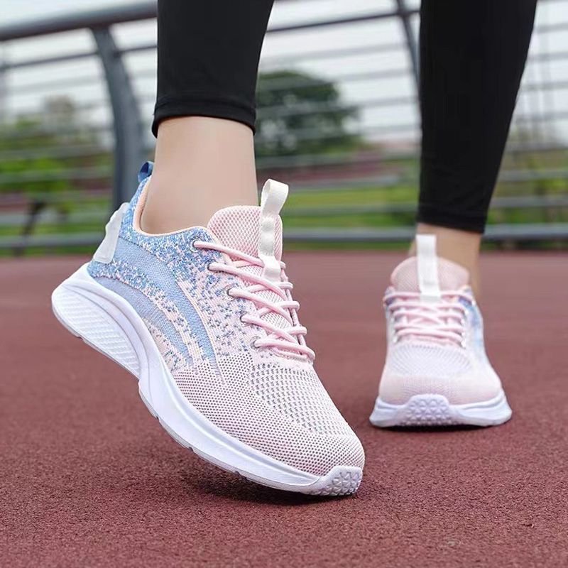Women's Fashion sneakers Women's Casual Running shoes Girls Fitness Yoga Shoes Flat Sports shoes athletic Students mesh shoes Fly mesh shoes