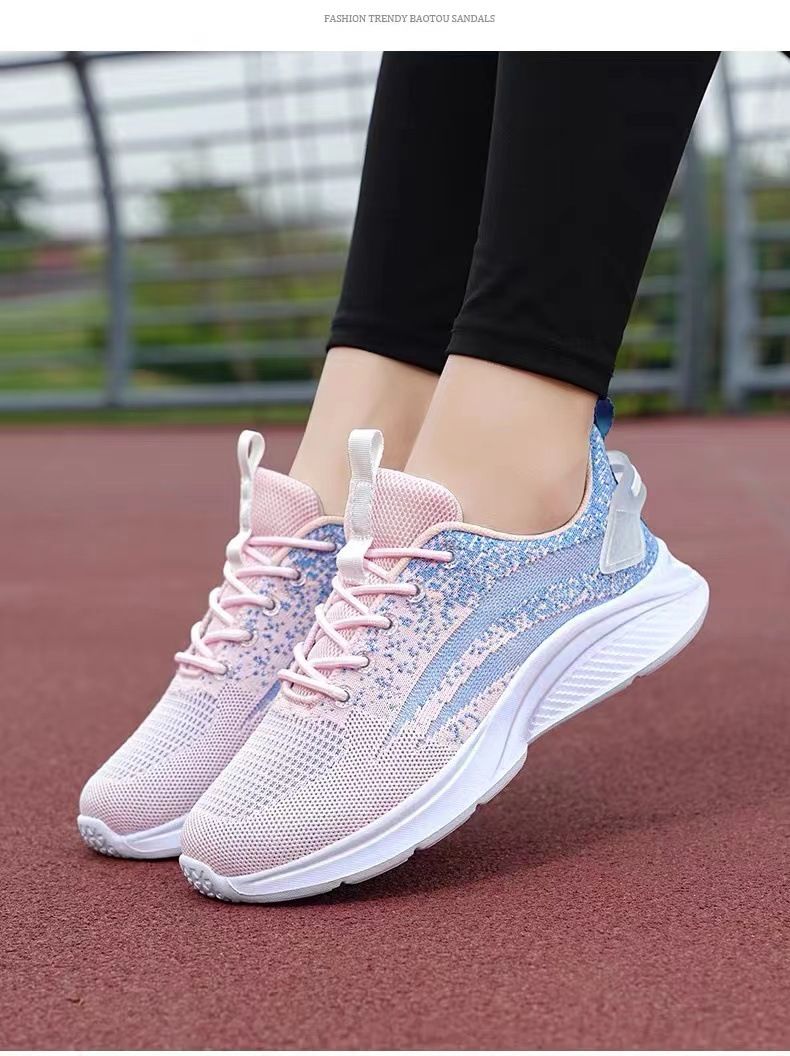 Women's Fashion sneakers Women's Casual Running shoes Girls Fitness Yoga Shoes Flat Sports shoes athletic Students mesh shoes Fly mesh shoes