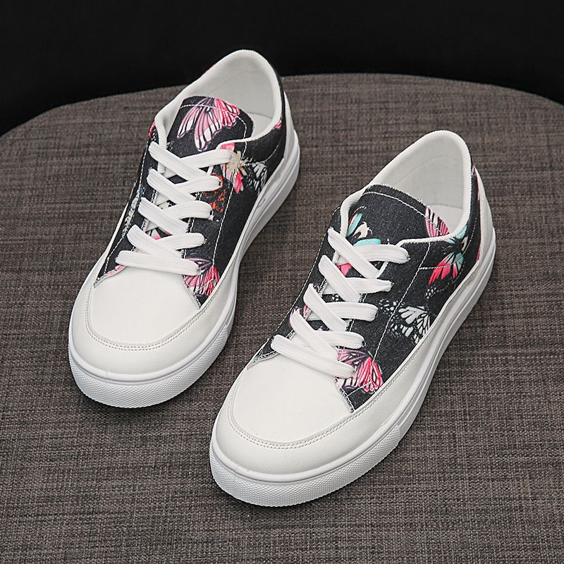 Size 38-41 Women's canvas PU artificial leather shoes ladies running shoes girls simple casual shoes students athletic shoes sports shoes