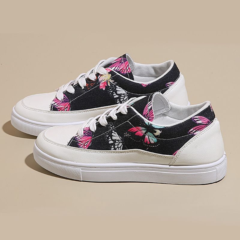 Size 38-41 Women's canvas PU artificial leather shoes ladies running shoes girls simple casual shoes students athletic shoes sports shoes