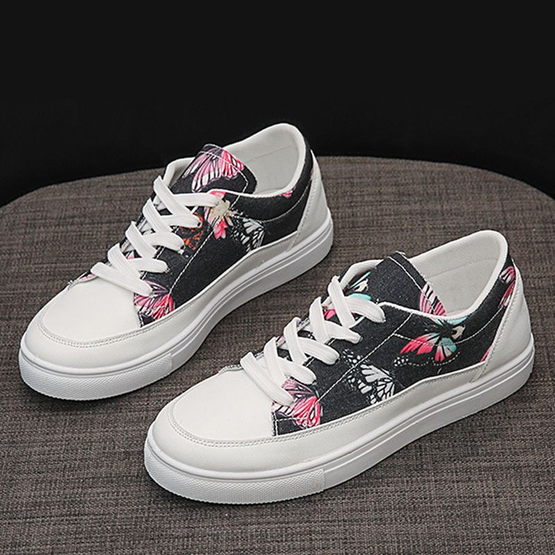 Size 38-41 Women's canvas PU artificial leather shoes ladies running shoes girls simple casual shoes students athletic shoes sports shoes