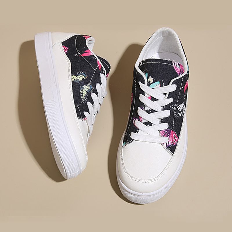 Size 38-41 Women's canvas PU artificial leather shoes ladies running shoes girls simple casual shoes students athletic shoes sports shoes