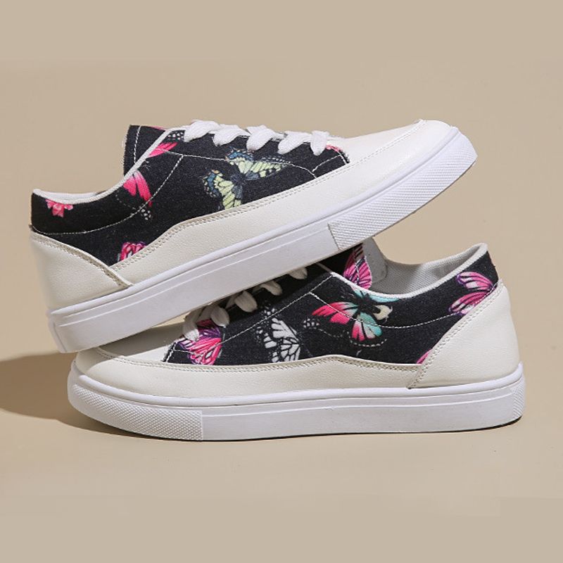 Size 38-41 Women's canvas PU artificial leather shoes ladies running shoes girls simple casual shoes students athletic shoes sports shoes