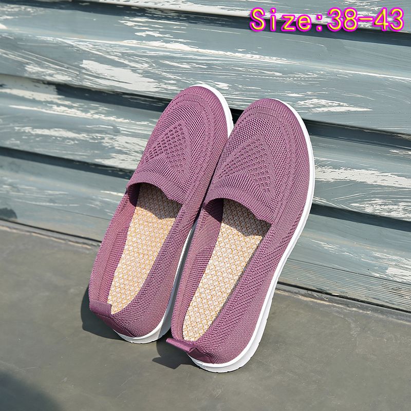 Large size 38-43 Women's purple running shoes single shoes ladies' casual shoes girls' athletic mesh shoes Mom sneaker students Yoga driving shoes