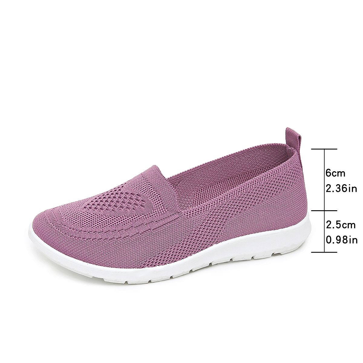 Large size 38-43 Women's purple running shoes single shoes ladies' casual shoes girls' athletic mesh shoes Mom sneaker students Yoga driving shoes