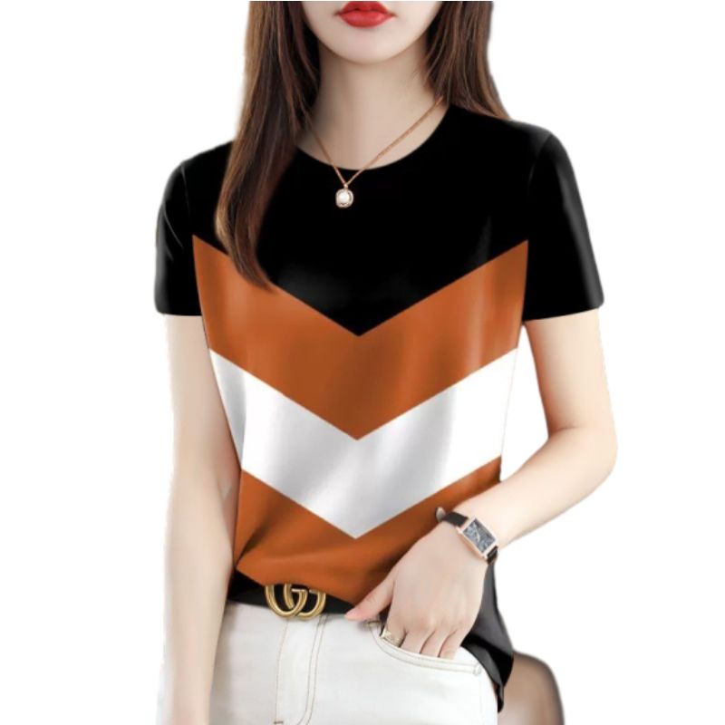 Freyr 2PC Size XL-4XL women's clothes ladies tops students short sleeve clothing girls casual round neck slim T-shirts