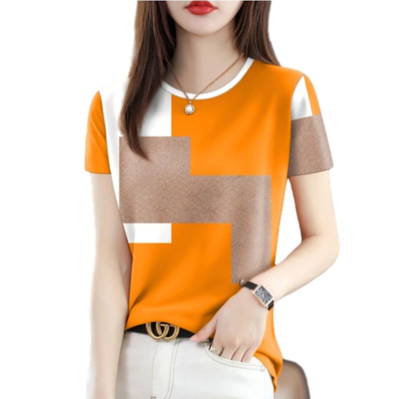 Freyr 2PC Size XL-4XL women's clothes ladies tops students short sleeve clothing girls casual round neck slim T-shirts