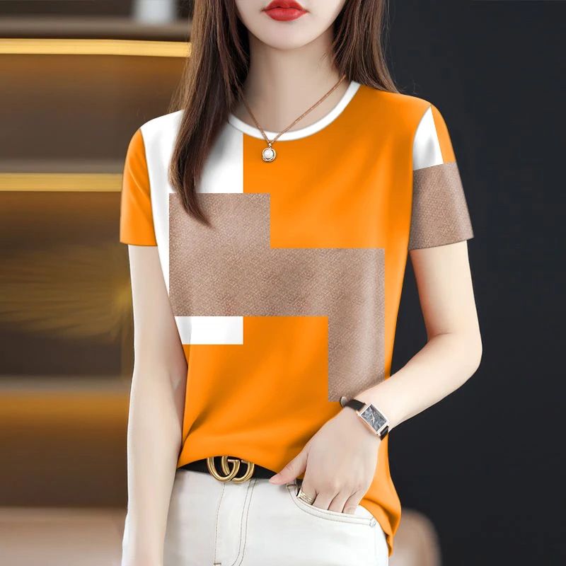 Freyr 2PC Size XL-4XL women's clothes ladies tops students short sleeve clothing girls casual round neck slim T-shirts