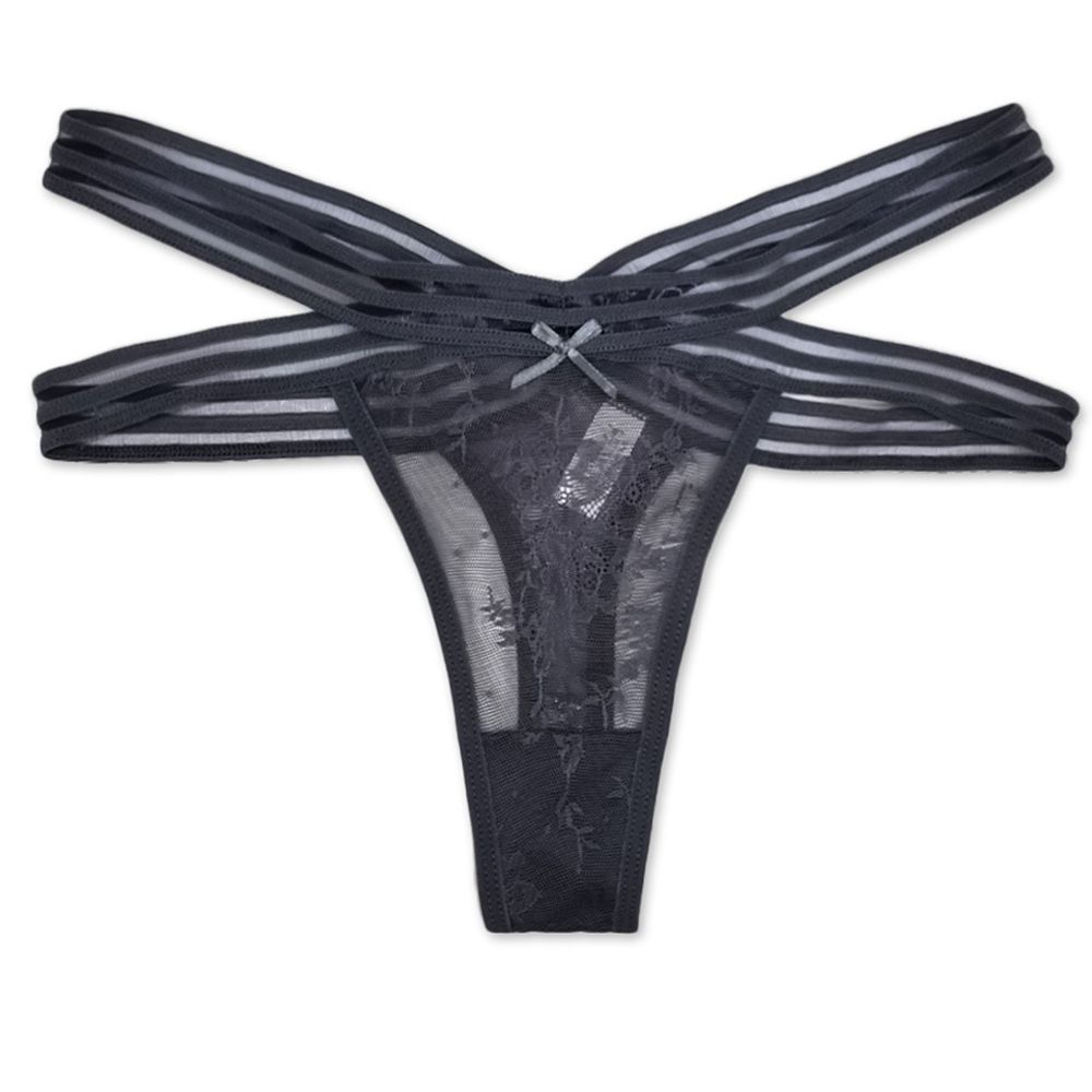 4 Pack Women's low-rise panties solid color thong Ladies super soft Hollow out lace lingerie Girls Invisible briefs underwear clothing