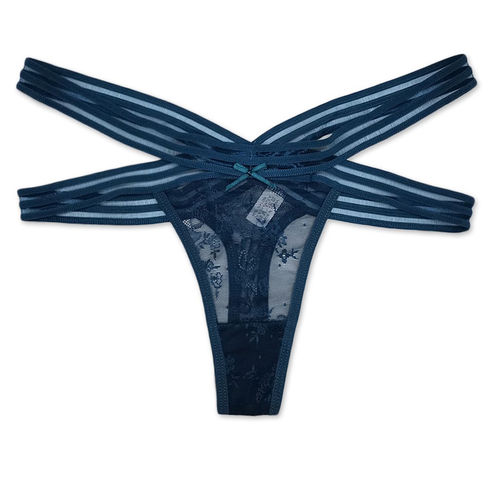 4 Pack Women's low-rise panties solid color thong Ladies super soft Hollow out lace lingerie Girls Invisible briefs underwear clothing