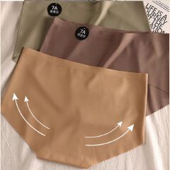 6PC size M-XL women's seamless ice silk panties quick drying underwear ladies cotton crotch comfy invisible briefs soft thin light briefs