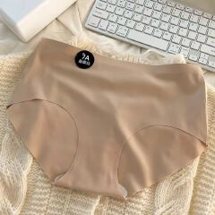6PC size M-XL women's seamless ice silk panties quick drying underwear ladies cotton crotch comfy invisible briefs soft thin light briefs