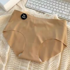 6PC size M-XL women's seamless ice silk panties quick drying underwear ladies cotton crotch comfy invisible briefs soft thin light briefs