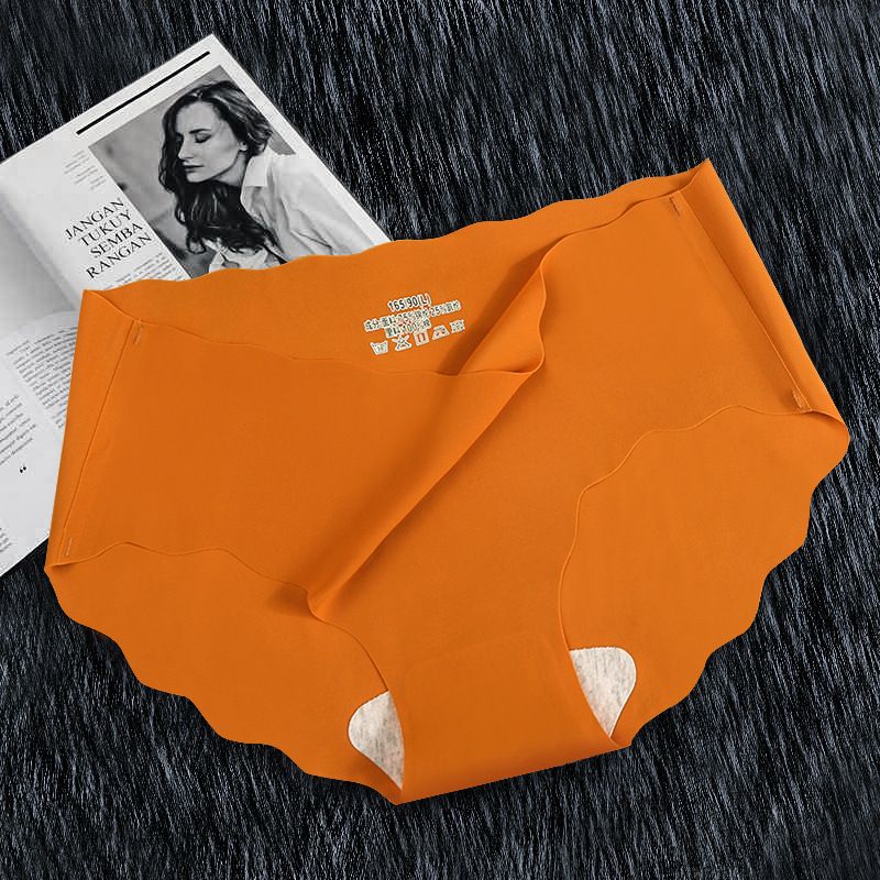 4PC size M-XL women's wave ice silk seamless panties quick drying underwear ladies cotton crotch comfy invisible briefs soft thin light briefs triangle briefs
