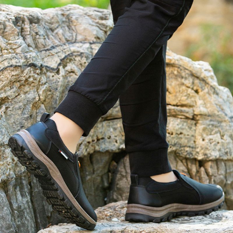 Freyr Large size 41-45 Men's shoes boys fashion single shoes non-slip shoes students soft artificial leather driving shoes Daddy low-top sneakers walking work shoes grey