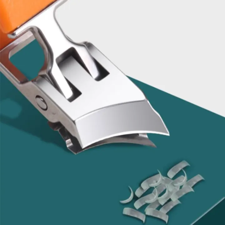 Large Angle Anti-Splash Nail Clipper Thick Hard Nail Toes Nail Special Nail Cutter Stainless Steel Large Opening Ingrown Toenail Clippers
